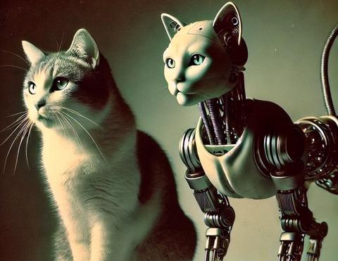 Two cats that look identical